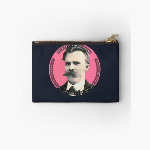 Item preview, Friedrich Nietzsche portait and quote: In heaven, all the interesting people are missing. designed and sold by artbleed.