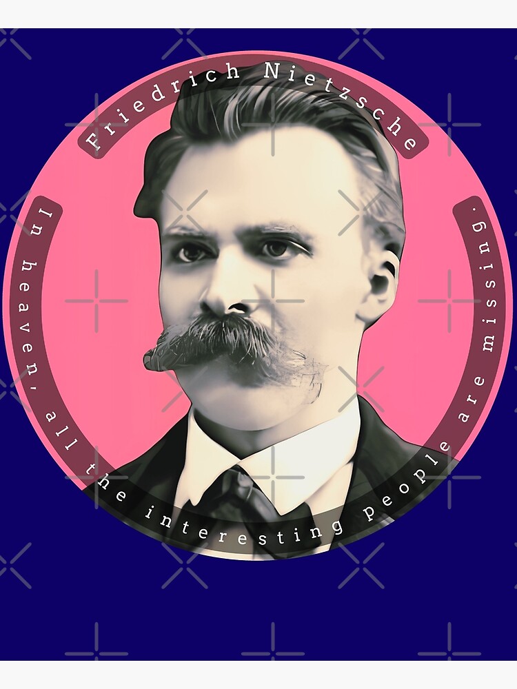 Friedrich Nietzsche Time Is a Falt Cirkle Art Print for Sale by