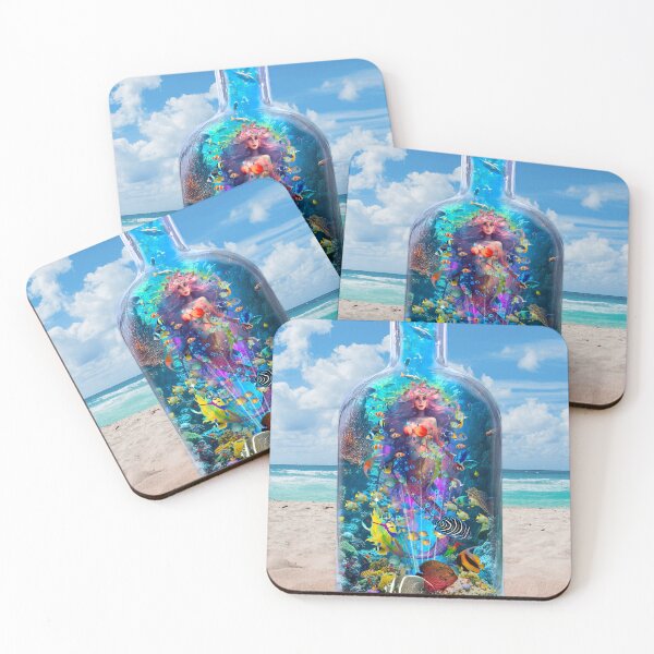 Item preview, Mermaid in a Bottle on a Beach designed and sold by DavidLoblaw.