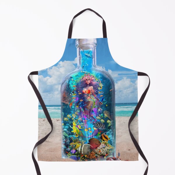 Item preview, Mermaid in a Bottle on a Beach designed and sold by DavidLoblaw.