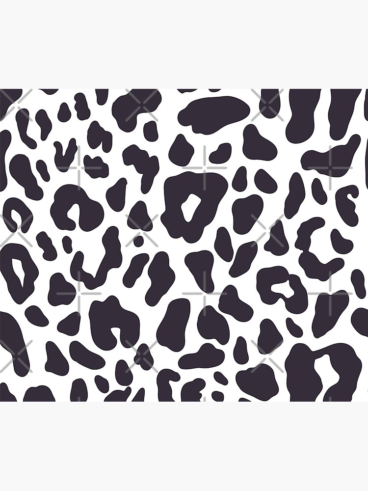 Disover Black & White Leopard Pattern Design Shower Curtain