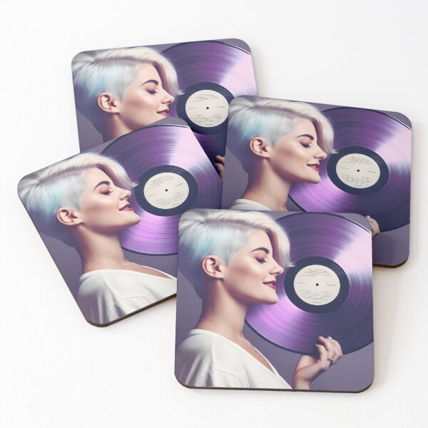 Aperçu de l'œuvre She Loves Her Vinyl Record créée et vendue par RoseShop2093.