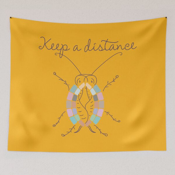 Item preview, Keep a distance, funny cockroach designed and sold by IngaDesign.