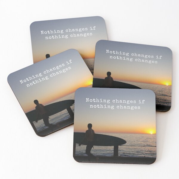 Item preview, Nothing Changes Message with Sunset Background in California Surfer designed and sold by TreasleC.