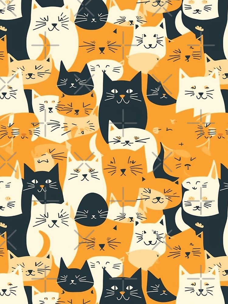 Thumbnail 5 of 5, iPhone Case, Simple Cats Pattern designed and sold by AbstractAttire.