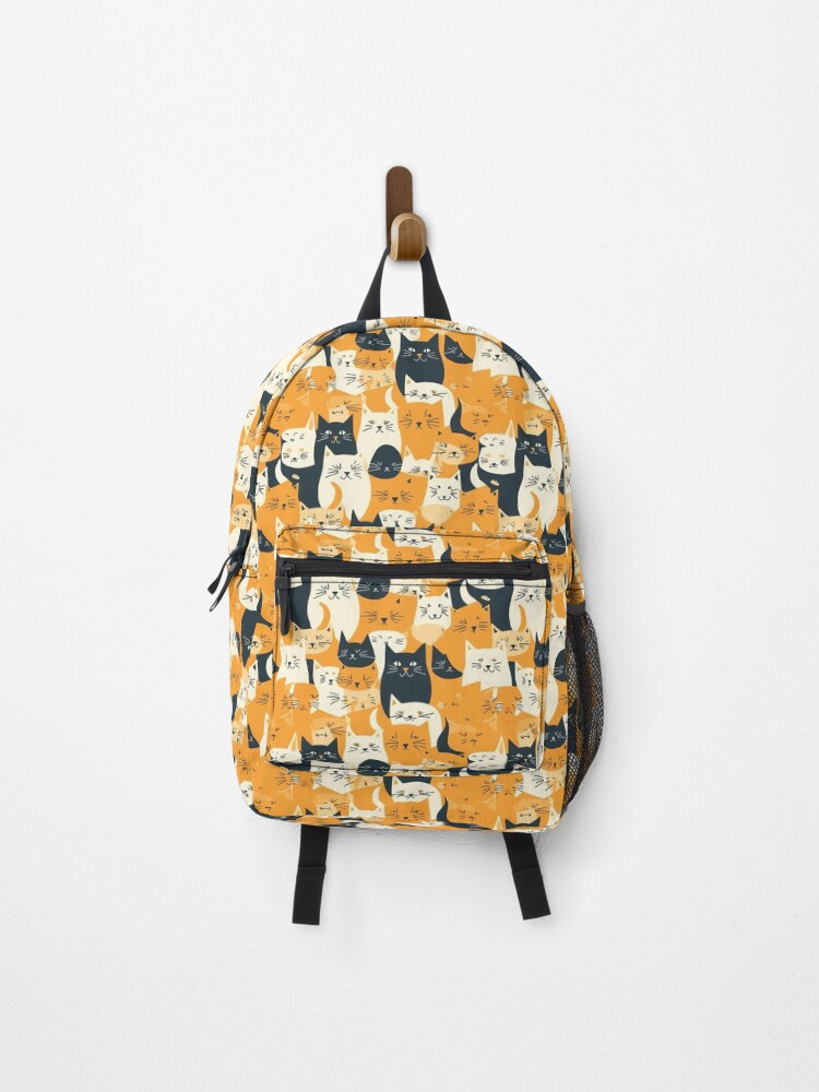 Thumbnail 1 of 3, Backpack, Simple Cats Pattern designed and sold by AbstractAttire.