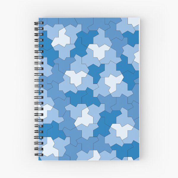 Item preview, Aperiodic Monotile Einstein Tiles, Einstein Shapes in Shades of Blue designed and sold by Polyglot Creations.