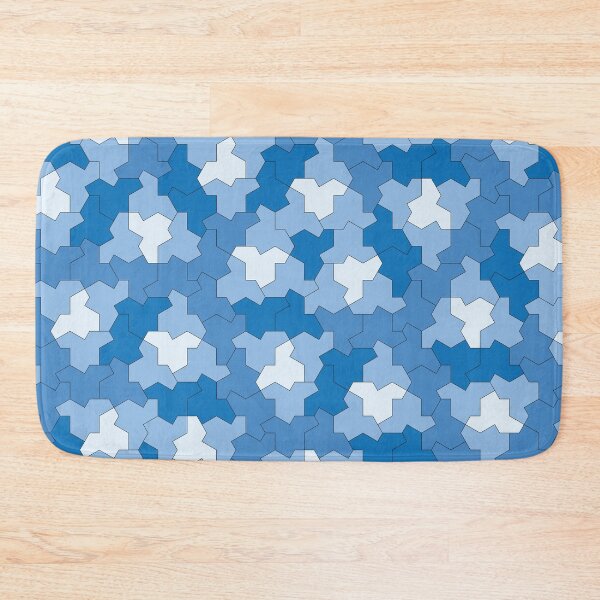 Item preview, Aperiodic Monotile Einstein Tiles, Einstein Shapes in Shades of Blue designed and sold by Polyglot Creations.
