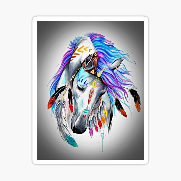 Native American Horse Sticker