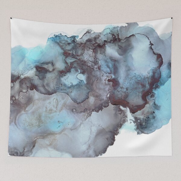 Item preview, Blue Galaxy - Abstract alcohol ink painting designed and sold by Wolshebnaja.