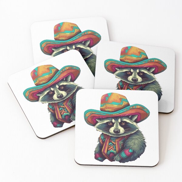 Item preview, Cinco de mayo Raccon designed and sold by EmeraldeaArt.