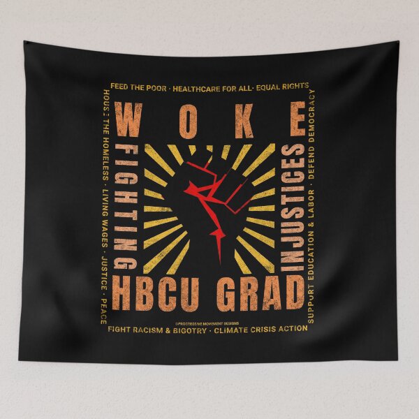 Artikelvorschau, PMD00837 Progressive Movement Designs HBCU Grad Graduates Pride Fist Protestdesign zeigt, dass Sie historisch afroamerikanische Colleges und Universitäten und progressive politische Ziele für demokratische Studenten unterstützen entworfen und verkauft von ProgressiveLeft.