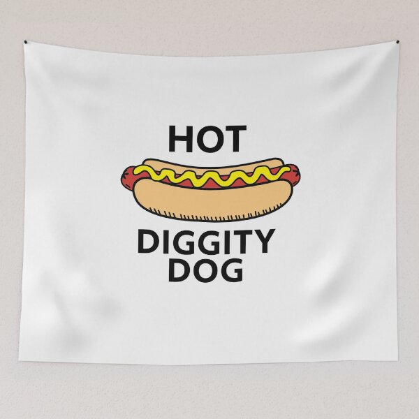 Item preview, Hot Diggity Dog Lover Funny Hot Dog Enthusiast  designed and sold by The Junto Shop.