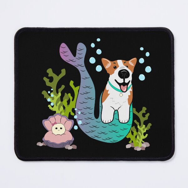 Item preview, Corgi Mermaid in Black designed and sold by Lrtheurer.