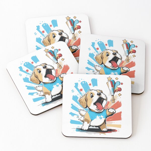 Item preview, US flag and dog designed and sold by Zaolta.