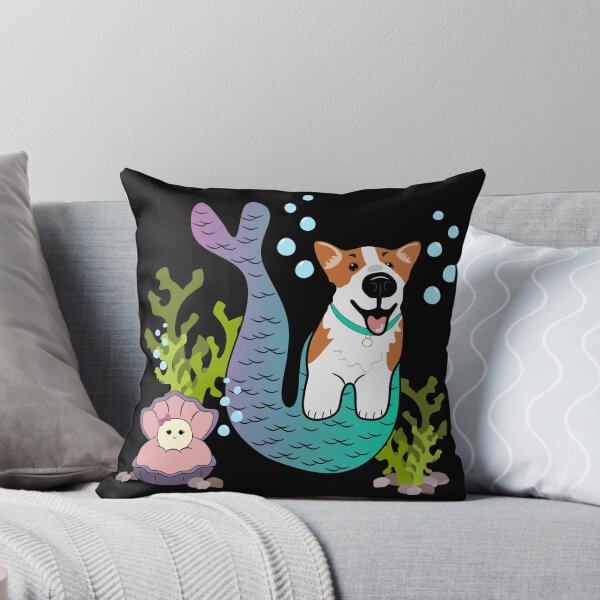 Item preview, Corgi Mermaid in Black designed and sold by Lrtheurer.