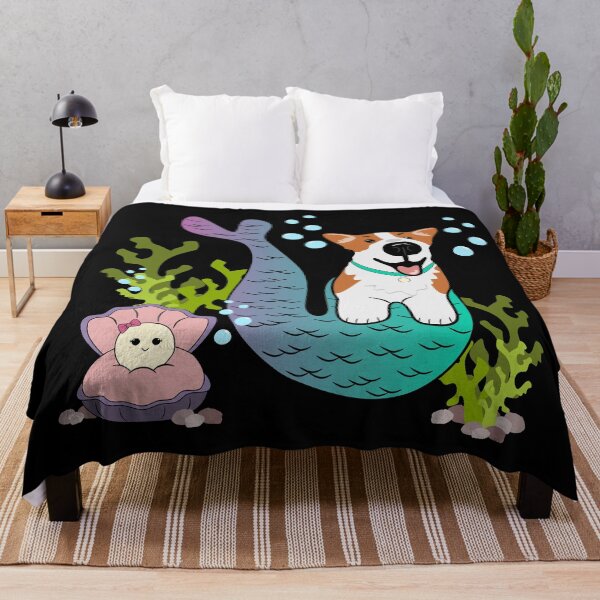 Item preview, Corgi Mermaid in Black designed and sold by Lrtheurer.