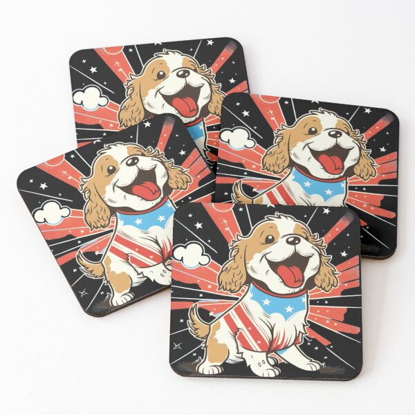 Item preview, US flag and dog designed and sold by Zaolta.