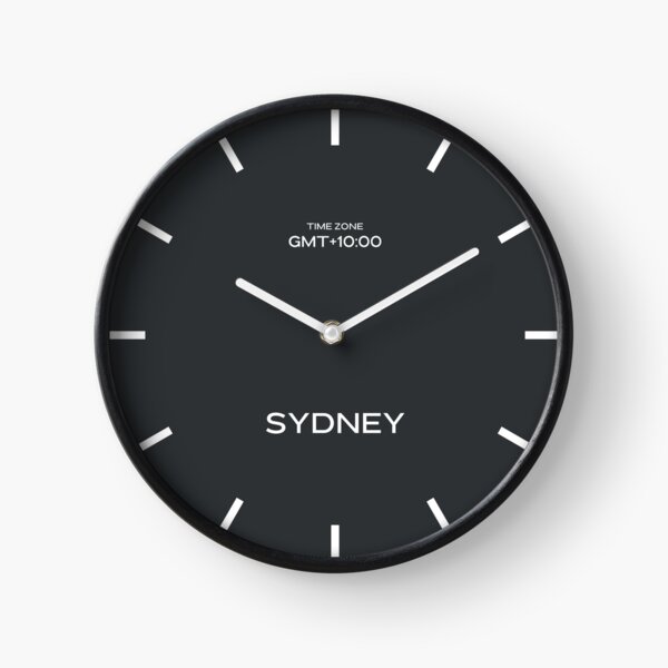 Item preview, Sydney GMT Time Zone World Wall Clock-Phantom Black designed and sold by Andrew0506.
