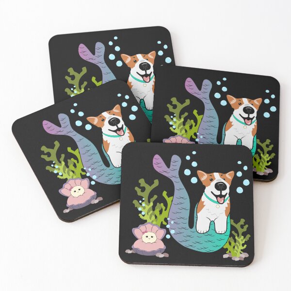 Item preview, Corgi Mermaid in Black designed and sold by Lrtheurer.