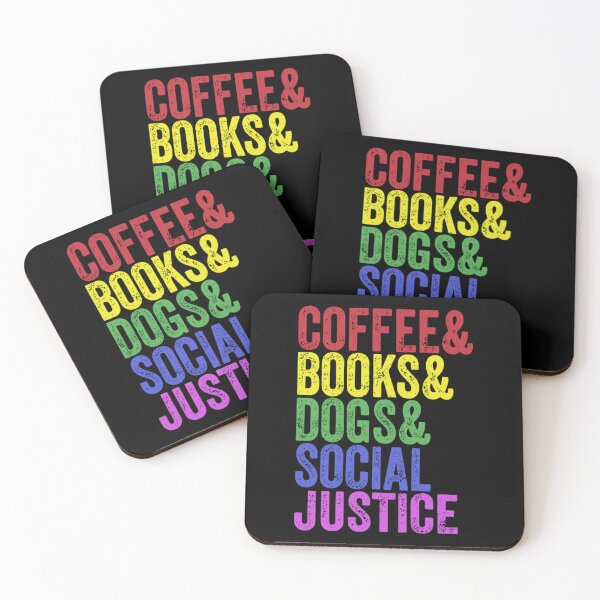 Item preview, coffee and books and dogs and social justice designed and sold by comane.