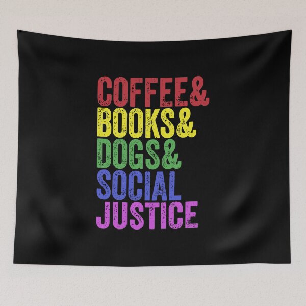 Item preview, coffee and books and dogs and social justice designed and sold by comane.