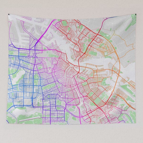 Item preview, Amsterdam City Map of Netherlands - Colorful designed and sold by deMAP.