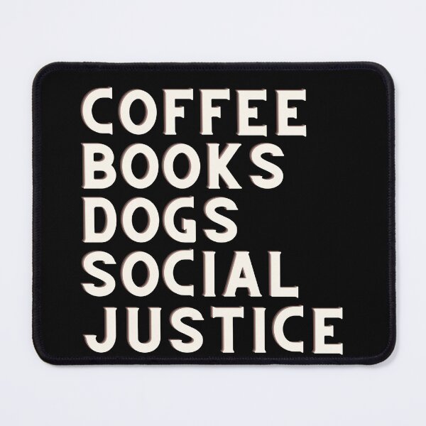 Item preview, coffee and books and dogs and social justice designed and sold by comane.
