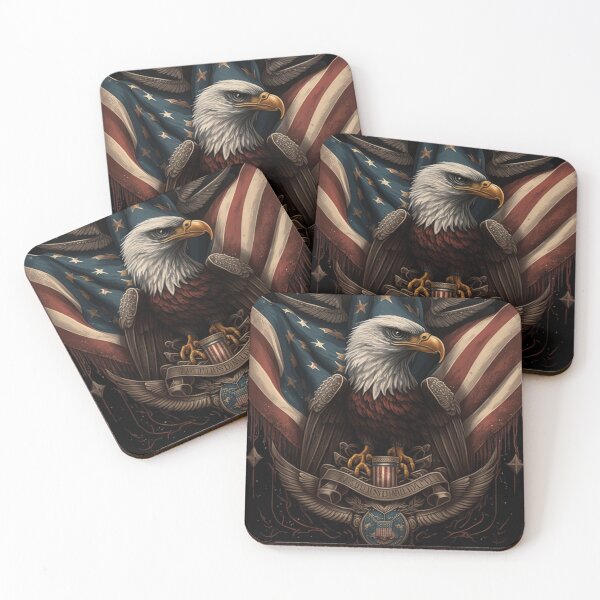 Item preview, US flag with eagle designed and sold by Zaolta.