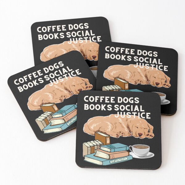 Item preview, coffee and books and dogs and social justice designed and sold by comane.