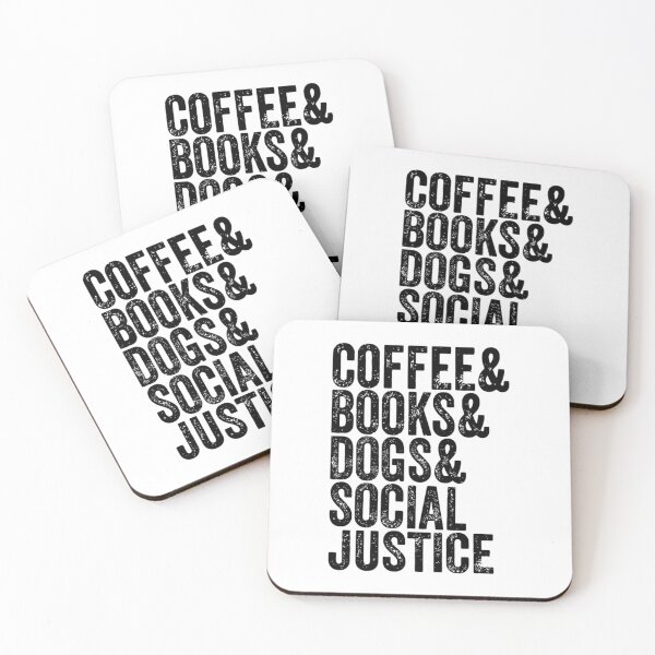 Item preview, coffee and books and dogs and social justice designed and sold by comane.