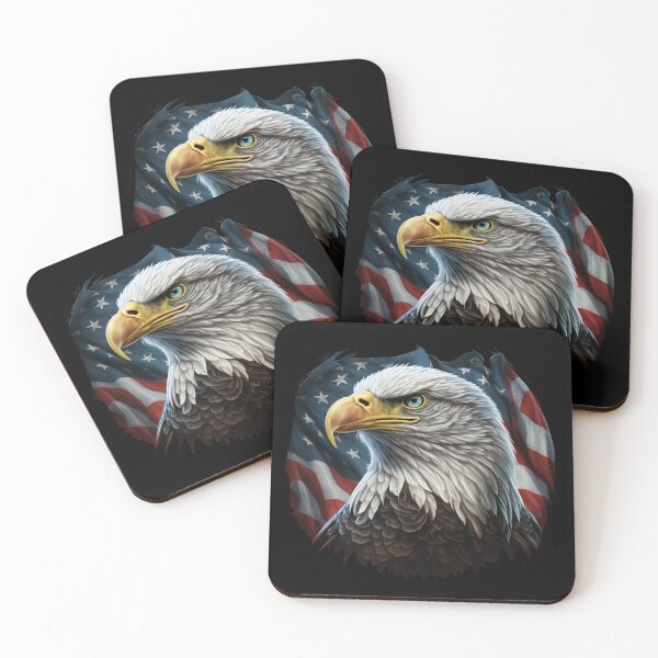 Item preview, US flag with eagle designed and sold by Zaolta.