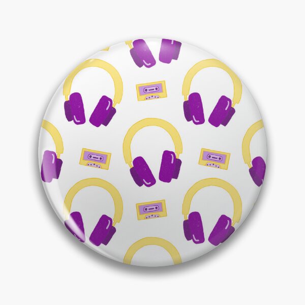 Artikelvorschau, Disco collection Headphones purple and yellow- white background entworfen und verkauft von Studio Lydia  Lovely.