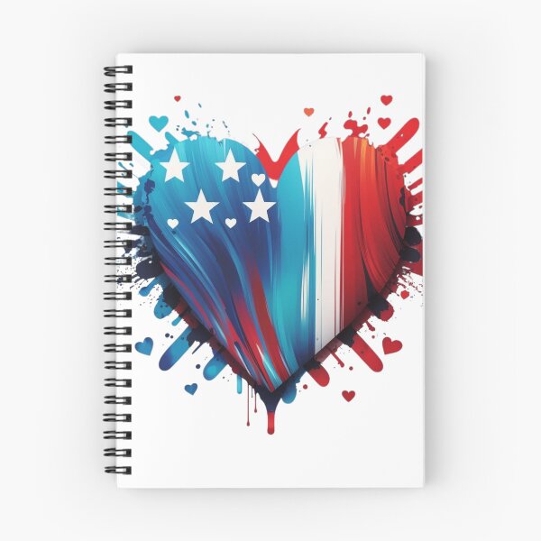 Item preview, USA flag heart designed and sold by Zaolta.