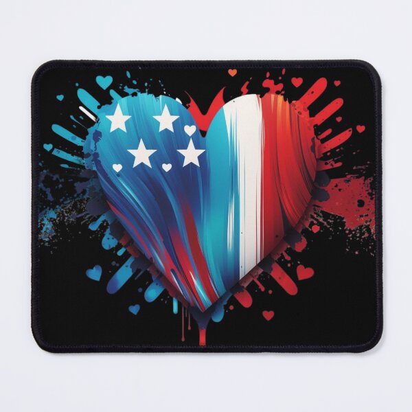 Item preview, USA flag heart designed and sold by Zaolta.