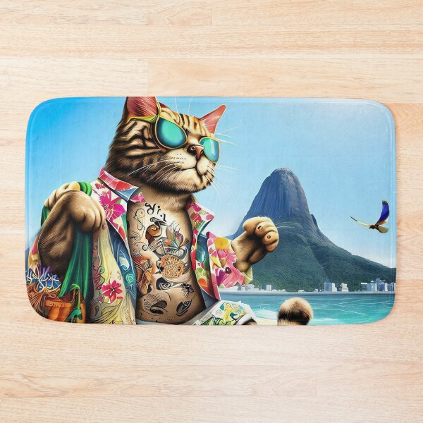 Item preview, Beach Bum Cat at summer designed and sold by Lucas Gomes.