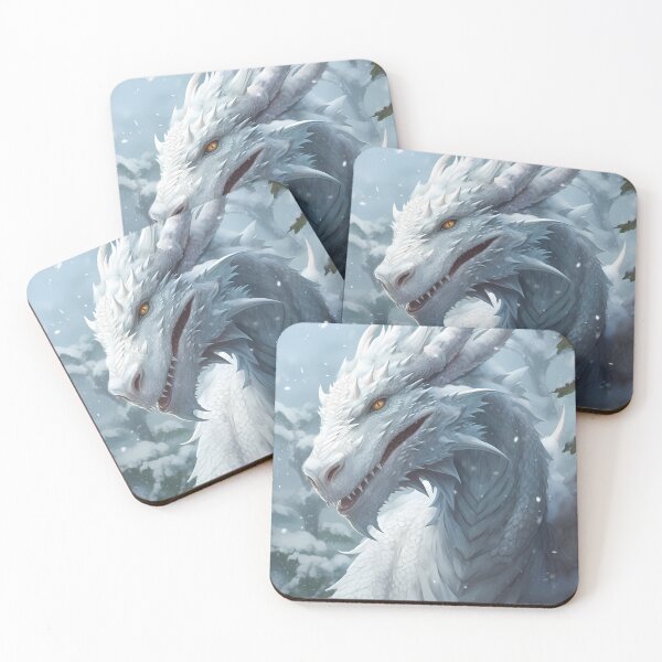 Item preview, White Ice Dragon designed and sold by ColorFlowArt.