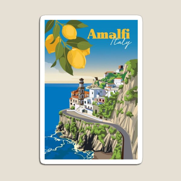 Item preview, Affiche enchanteresse de la côte amalfitaine - Découvrez le charme du littoral pittoresque de l'Italie designed and sold by captaingursel.