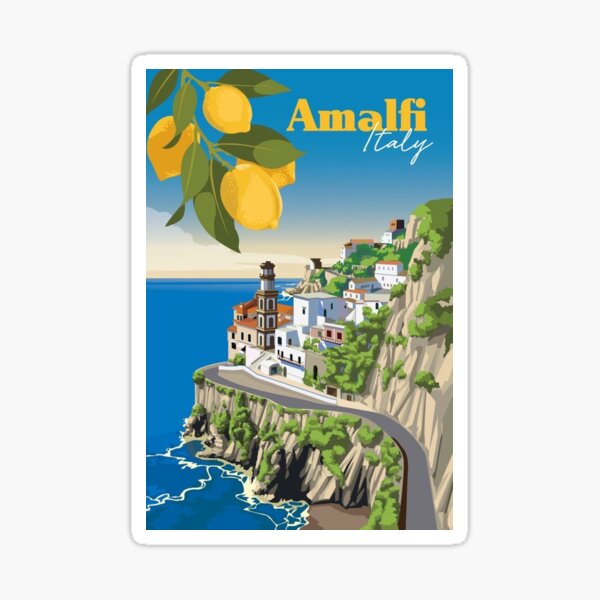 Item preview, Enchanting Amalfi Coast Poster - Experience the Charm of Italy's Scenic Coastline designed and sold by captaingursel.