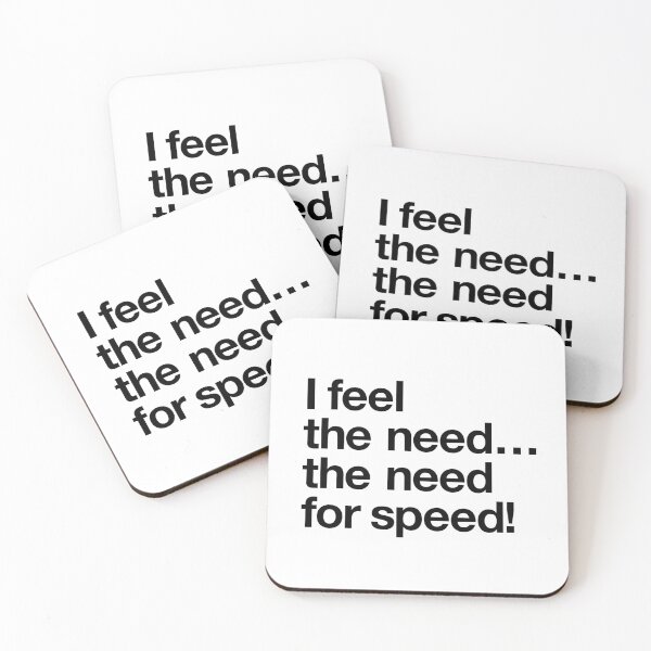Item preview, "I feel the need for speed!" Movie Quote Design (black) designed and sold by Popvetica.