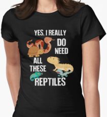 Need All These Reptiles Women's Fitted T-Shirt