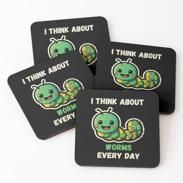 Item preview, I Think About Worms Every Day, Funny Worms designed and sold by DiamondPixel.