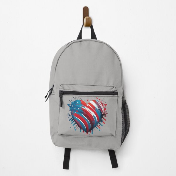Item preview, USA flag heart designed and sold by Zaolta.