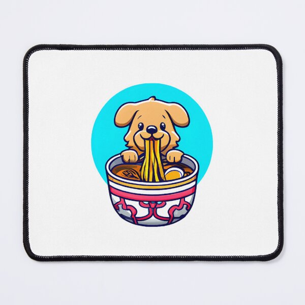 Item preview, Kawaii Dog Eating Ramen designed and sold by NathalieRached.