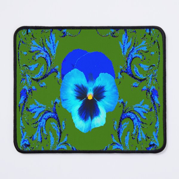Item preview, BLUE PANSY GREEN-BLUE PATTERN ART designed and sold by sharlesart.
