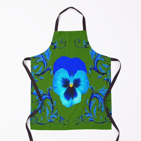 Item preview, BLUE PANSY GREEN-BLUE PATTERN ART designed and sold by sharlesart.