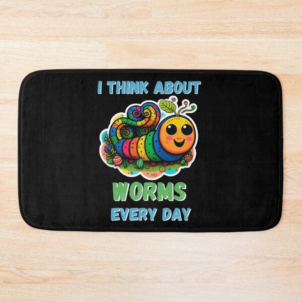 Item preview, I Think About Worms Every Day, Funny Worms designed and sold by DiamondPixel.