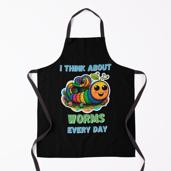 Item preview, I Think About Worms Every Day, Funny Worms designed and sold by DiamondPixel.