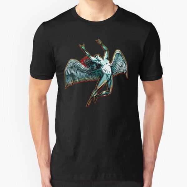 ICARUS THROWS THE HORNS - dark shadows *awesome UNLISTED designs in my portfolio* Slim Fit T-Shirt