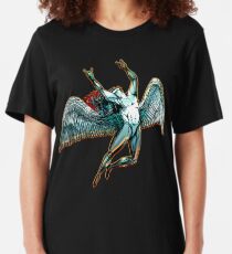 ICARUS THROWS THE HORNS - dark shadows *awesome UNLISTED designs in my portfolio* Slim Fit T-Shirt